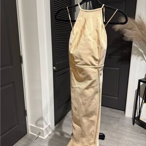 PLT Cream Backless Dress